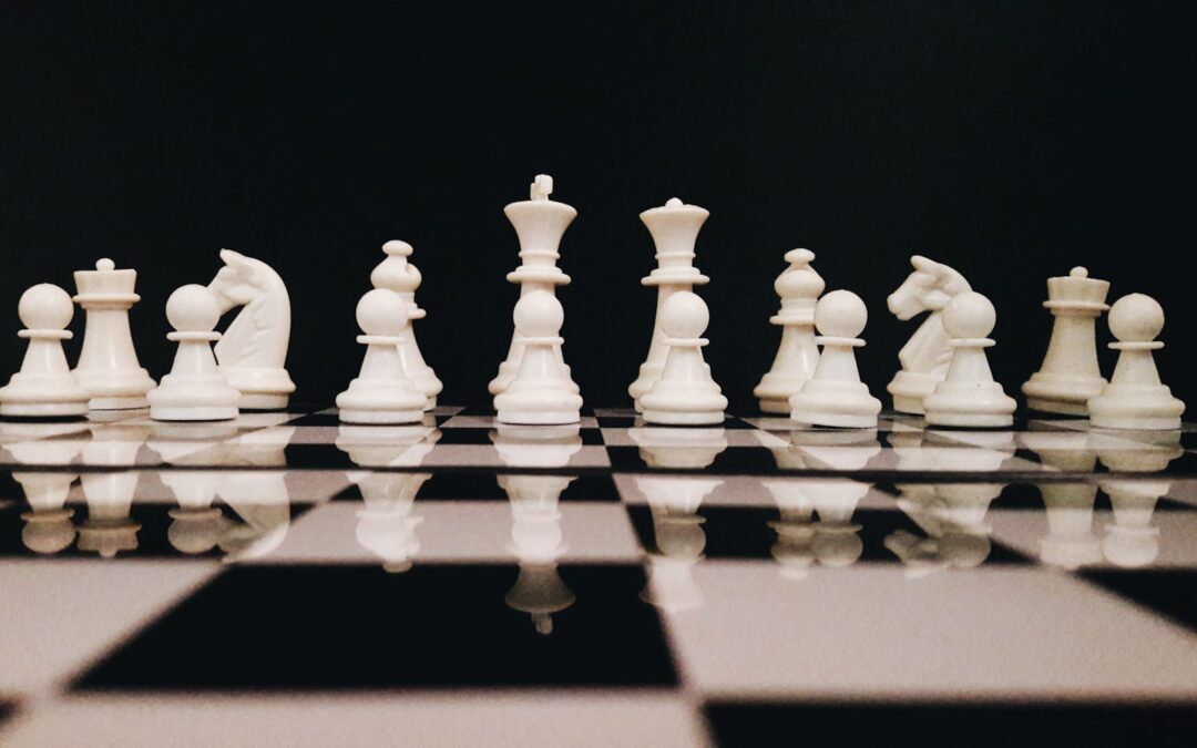 white chess game set